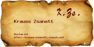 Krauss Zsanett névjegykártya