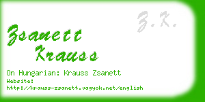 zsanett krauss business card